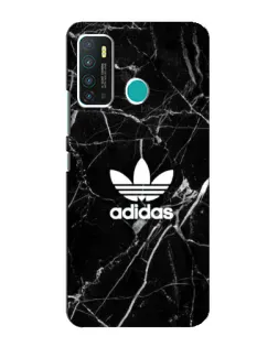 Чехол для Infinix Hot 9 / Hot 9 Pro с картинкой «Белый мрамор Adidas»
