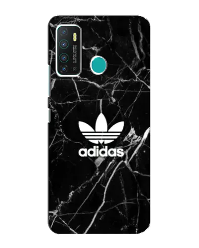 Чехол для Infinix Hot 9 / Hot 9 Pro с картинкой «Белый мрамор Adidas»
