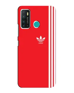 Чехол для Infinix Hot 9 / Hot 9 Pro с картинкой «Красный минимализм Adidas»