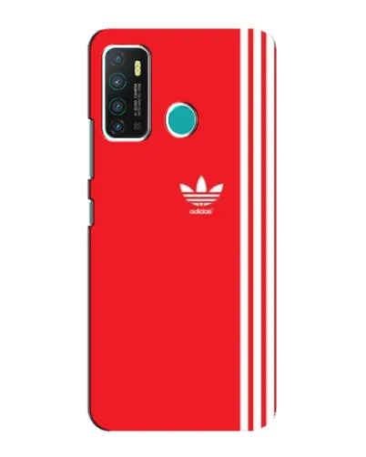 Чехол для Infinix Hot 9 / Hot 9 Pro с картинкой «Красный минимализм Adidas»