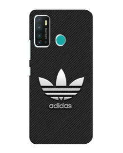 Чехол для Infinix Hot 9 / Hot 9 Pro с картинкой «Adidas Карбоновая текстура»