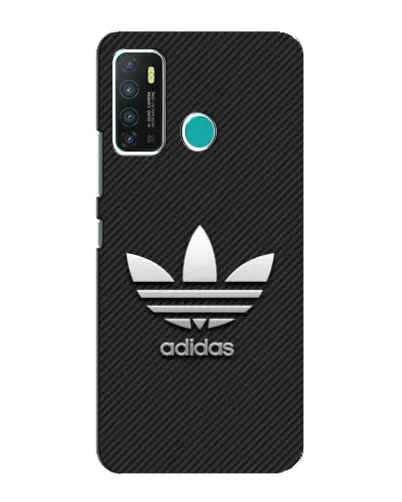 Чехол для Infinix Hot 9 / Hot 9 Pro с картинкой «Adidas Карбоновая текстура»
