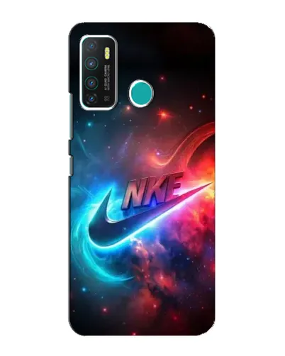 Чехол для Infinix Hot 9 / Hot 9 Pro с картинкой «Огненный логотип Nike»