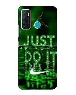 Чехол для Infinix Hot 9 / Hot 9 Pro с картинкой «Зеленый неоновый Nike»