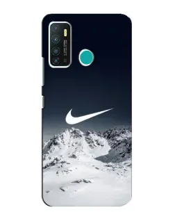 Чехол для Infinix Hot 9 / Hot 9 Pro с картинкой «Nike — зимние горы»