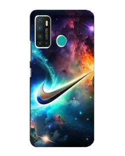 Чехол для Infinix Hot 9 / Hot 9 Pro с картинкой «Космический Nike Swoosh»