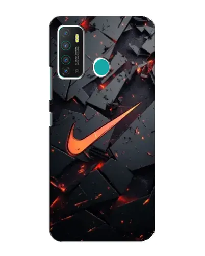 Чехол для Infinix Hot 9 / Hot 9 Pro с картинкой «Nike — эффект разломов»