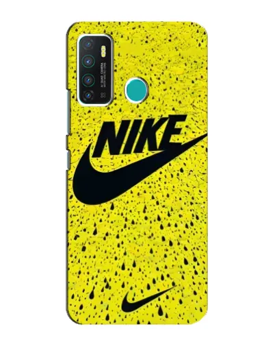 Чехол для Infinix Hot 9 / Hot 9 Pro с картинкой «Желтый текстурный Nike»