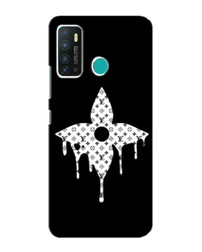 Чехол для Infinix Hot 9 / Hot 9 Pro с картинкой «Цветочная монограмма»