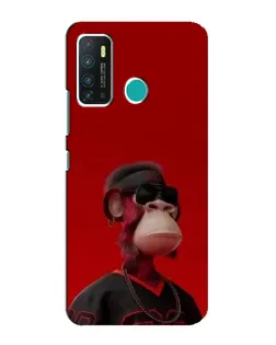 Чехол для Infinix Hot 9 / Hot 9 Pro с картинкой «Bored Ape в красном»