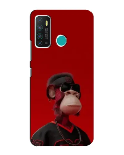 Чехол для Infinix Hot 9 / Hot 9 Pro с картинкой «Bored Ape в красном»