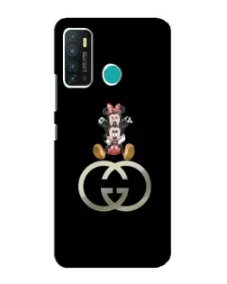 Чехол для Infinix Hot 9 / Hot 9 Pro с картинкой «Минни Маус на лого»