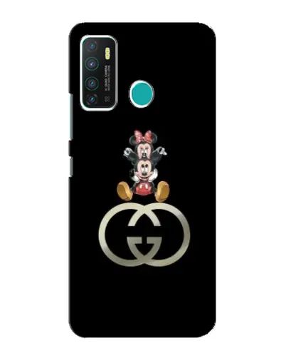 Чехол для Infinix Hot 9 / Hot 9 Pro с картинкой «Минни Маус на лого»