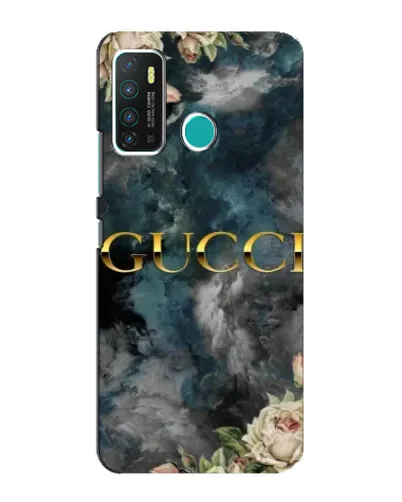 Чехол для Infinix Hot 9 / Hot 9 Pro с картинкой «Абстрактные цветы Gucci»