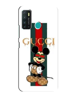 Чехол для Infinix Hot 9 / Hot 9 Pro с картинкой «Микки Маус Gucci — полосы»