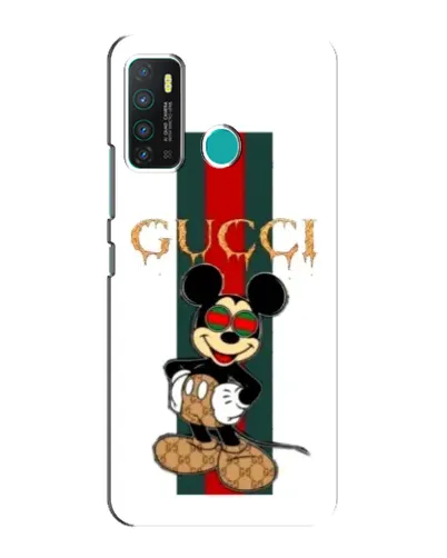 Чехол для Infinix Hot 9 / Hot 9 Pro с картинкой «Микки Маус Gucci — полосы»