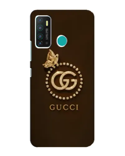 Чехол для Infinix Hot 9 / Hot 9 Pro с картинкой «Gucci — золотая бабочка»