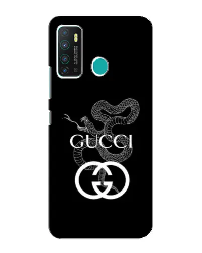 Чехол для Infinix Hot 9 / Hot 9 Pro с картинкой «Gucci — серебряная змея»