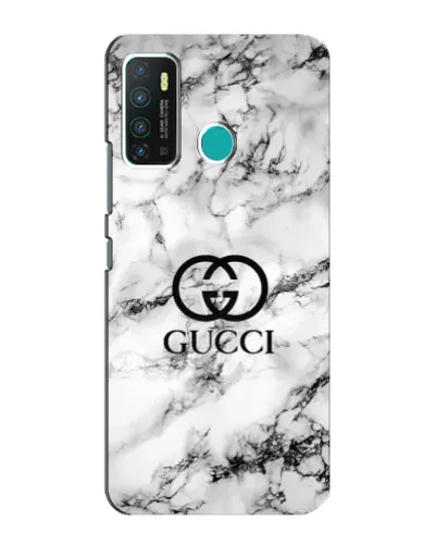 Чехол для Infinix Hot 9 / Hot 9 Pro с картинкой «Gucci — мраморный шик»