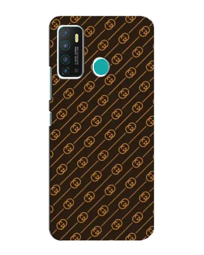 Чехол для Infinix Hot 9 / Hot 9 Pro с картинкой «Gucci — золотые диагонали»