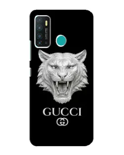 Чохол для Infinix Hot 9 / Hot 9 Pro з картинкою «Gucci — срібний лев»