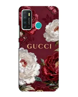 Чохол для Infinix Hot 9 / Hot 9 Pro з картинкою «Gucci — бордові троянди»