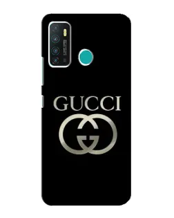 Чохол для Infinix Hot 9 / Hot 9 Pro з картинкою «Gucci — золото на чорному»