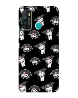 Чехол для Infinix Hot 9 / Hot 9 Pro с картинкой «Черный паттерн Kuromi»