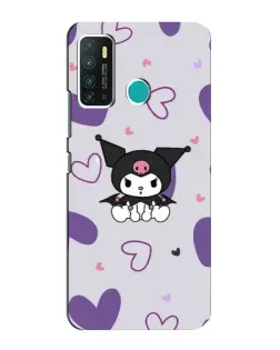 Чехол для Infinix Hot 9 / Hot 9 Pro с картинкой «Kuromi и лавандовые сердца»