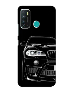 Чехол для Infinix Hot 9 / Hot 9 Pro с картинкой «Темный силуэт BMW»