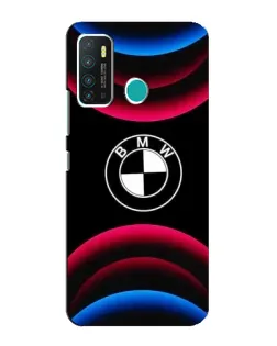 Чехол для Infinix Hot 9 / Hot 9 Pro с картинкой «Логотип BMW и неоновые дуги»