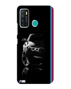 Чехол для Infinix Hot 9 / Hot 9 Pro с картинкой «Силуэт BMW в темноте»