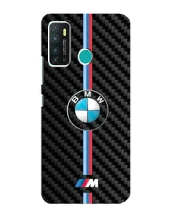Чехол для Infinix Hot 9 / Hot 9 Pro с картинкой «Эмблема BMW и карбон»