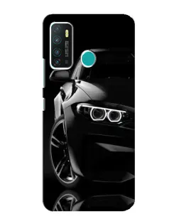 Чохол для Infinix Hot 9 / Hot 9 Pro з картинкою «Чорна BMW — профіль»