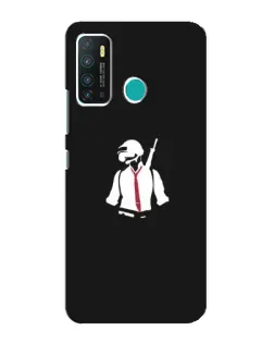 Чехол для Infinix Hot 9 / Hot 9 Pro с картинкой «PUBG — силуэт воина»
