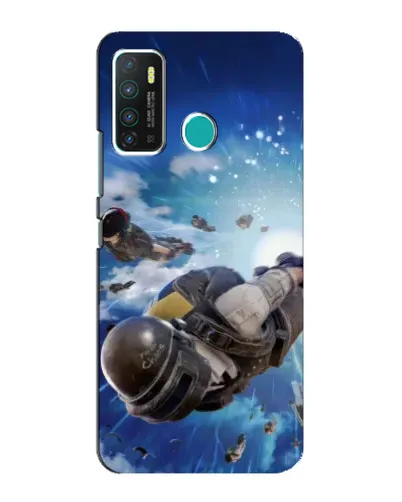 Чехол для Infinix Hot 9 / Hot 9 Pro с картинкой «Десант PUBG — прыжок»