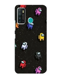Чохол для Infinix Hot 9 / Hot 9 Pro з картинкою «Космічний патерн Among Us»