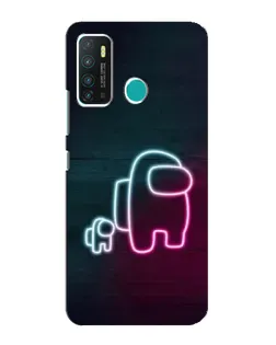 Чохол для Infinix Hot 9 / Hot 9 Pro з картинкою «Among Us неон-арт»