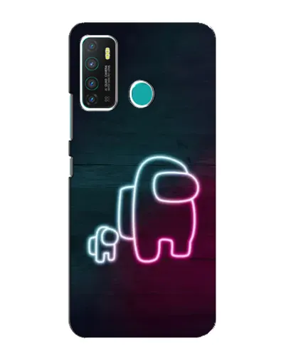 Чохол для Infinix Hot 9 / Hot 9 Pro з картинкою «Among Us неон-арт»