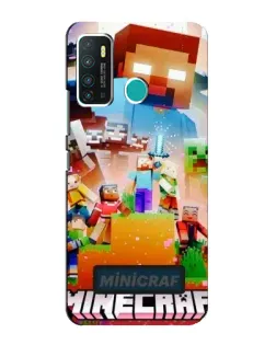 Чохол для Infinix Hot 9 / Hot 9 Pro з картинкою «Minecraft герої гри»