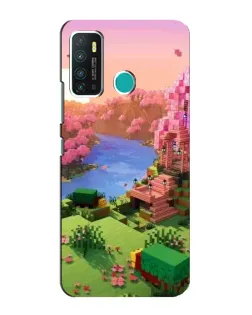 Чохол для Infinix Hot 9 / Hot 9 Pro з картинкою «Рожеве дерево Minecraft»