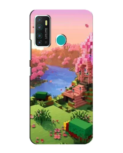 Чохол для Infinix Hot 9 / Hot 9 Pro з картинкою «Рожеве дерево Minecraft»