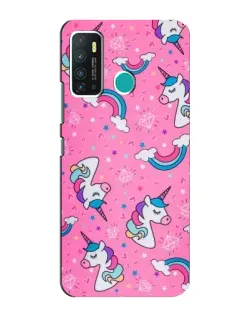 Чехол для Infinix Hot 9 / Hot 9 Pro с картинкой «Unicorn паттерн розовый»