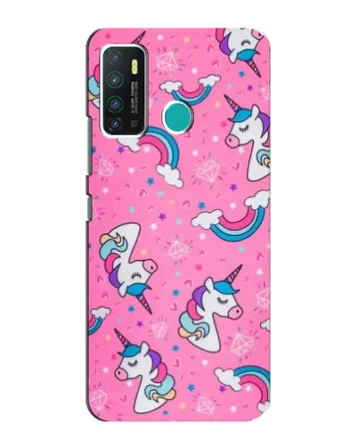 Чехол для Infinix Hot 9 / Hot 9 Pro с картинкой «Unicorn паттерн розовый»