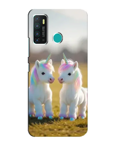 Чехол для Infinix Hot 9 / Hot 9 Pro с картинкой «Пара единорогов»