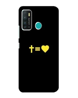 Чехол для Infinix Hot 9 / Hot 9 Pro с картинкой «Сердце и Крест»