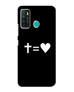 Чехол для Infinix Hot 9 / Hot 9 Pro с картинкой «Крест и Сердце»