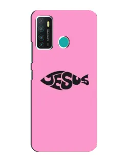 Чехол для Infinix Hot 9 / Hot 9 Pro с картинкой «Розовый символ  Jesus»