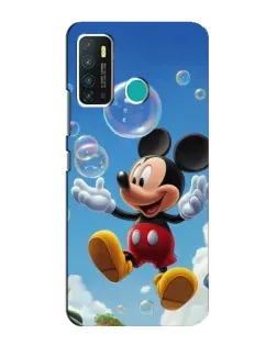 Чехол для Infinix Hot 9 / Hot 9 Pro с картинкой «Mickey и мыльные пузыри»