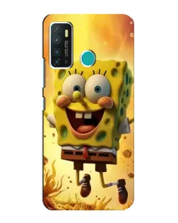 Чохол для Infinix Hot 9 / Hot 9 Pro з картинкою «Губка Боб стрибає»